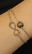 BF2023 Tweedelige Armband met Infinity Bedeltje