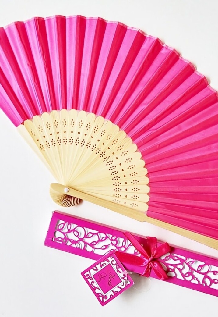 Zijden Bamboe Spaanse Waaier Magenta