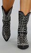 Zwarte Cowboy Boots met Spikes