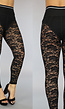 Zwarte Highwaist Lace Legging