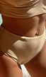 Basic High Waist Bikinibroekje Beige