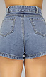 Tapered Jeans Short Blauw