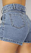 Tapered Jeans Short Blauw