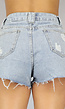 Lichte Jeans Short met Lange Rits