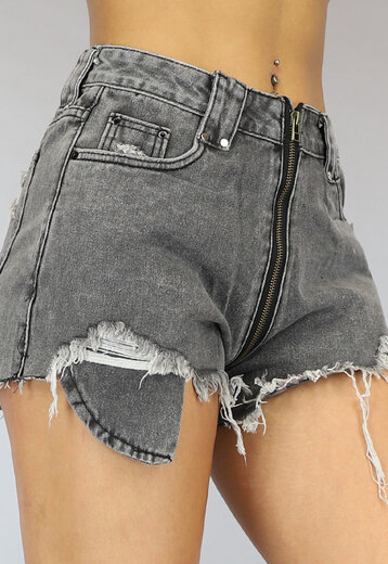 BF2023 Donkergrijze Jeans Short