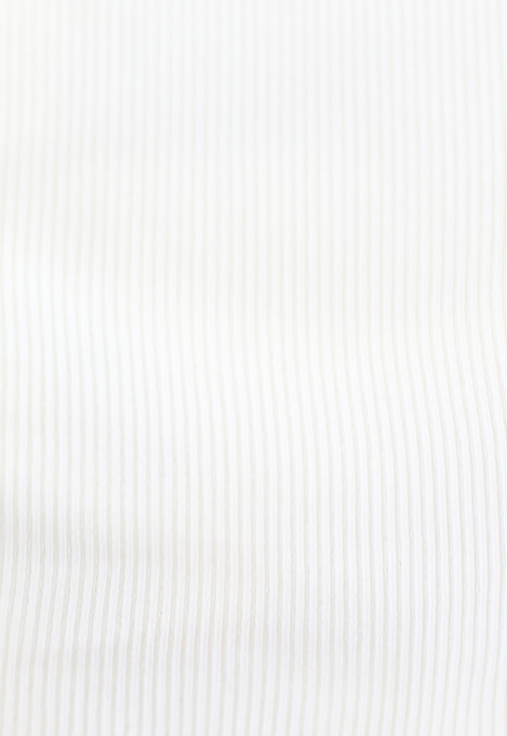 Witte Rib Crop Top met Spaghettibandjes