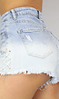 Denim Broekje met Veter Detail