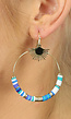 Stainless Boho Oorbellen Blauw Tinten