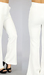 Witte Pantalon met Flair Pijpen en Stiknaad