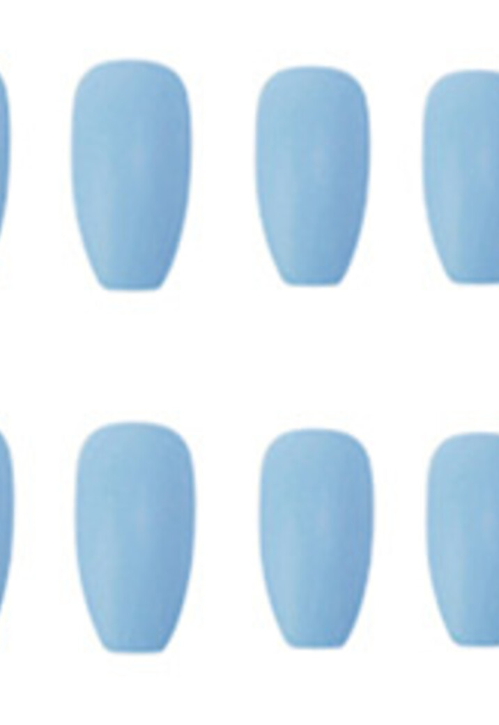 Matte Babyblauwe Kunst Nagels