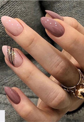 Nude Kunst Nagels met Design