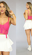 Fuchsia Kanten Bralette met Cups