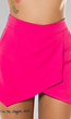 Overslag Gilet Skort Hard Roze