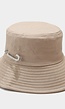 Khaki Bucket Hat met Strass Veiligheidsspeld