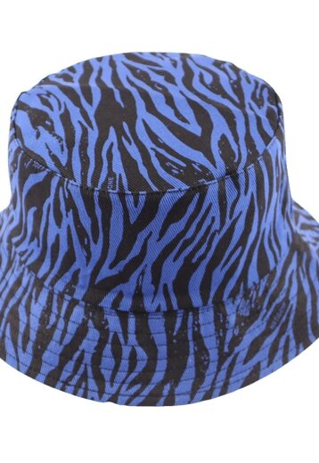 BF2023 Blauwe Zebra Bucket Hat