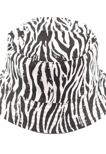 OP=OP.14.AV Witte Zebra Bucket Hat