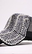 Zwarte pet met Strass en Parels