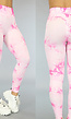 Roze Sportlegging met Marmerlook