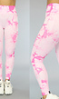 Roze Sportlegging met Marmerlook