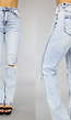 Straight Leg Jeans met Wassing en Scheuren