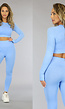 Blauwe Longsleeve Unpadded Sporttop