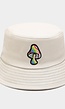 Beige Bucket Hat met Multicolor Paddenstoel