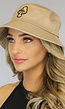 Khaki Bucket Hat met Multicolor Paddenstoel