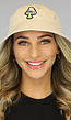 Beige Bucket Hat met Multicolor Paddenstoel