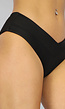 Simpel Zwart Bikini Broekje Overlappend Detail