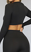 Zwarte Longsleeve Unpadded Sporttop
