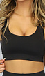 Zwarte Padded Sporttop