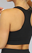Zwarte Sleeveless Padded Sporttop