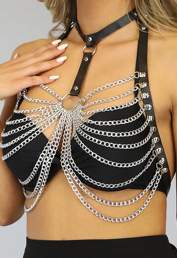 OP=OP.14.AV Lederlook Halter Bodychain