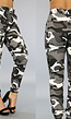 Grijs/Witte Cargo Broek met Camouflage Print