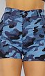 Blauwe Camouflage Cargo Short
