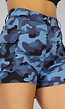 Blauwe Camouflage Cargo Short