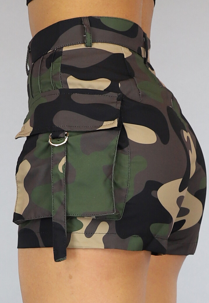 Groene Camo Cargo Short