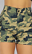 Olijfgroene Camo Cargo Short