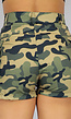 Olijfgroene Camo Cargo Short