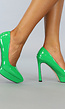 Groene Lak Pumps met Stiletto Hak