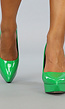 Groene Lak Pumps met Stiletto Hak