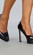 Zwarte Lak Pumps met Stiletto Hak