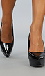 Zwarte Lak Pumps met Stiletto Hak