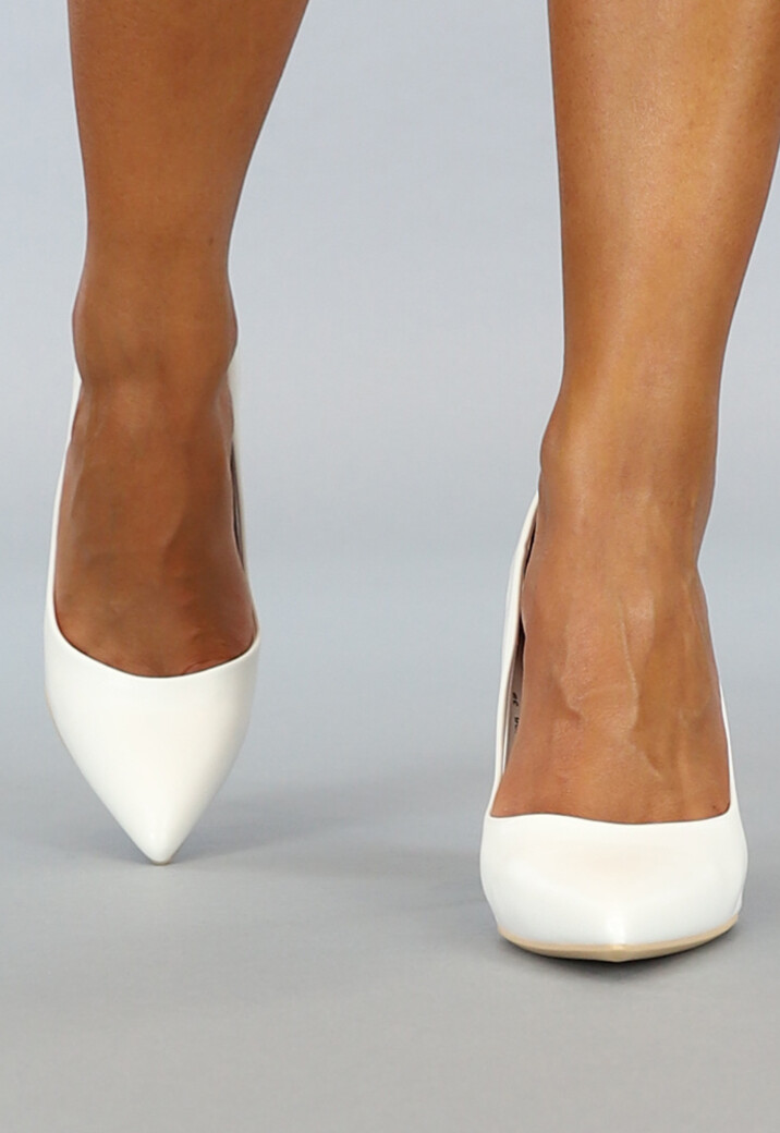 Witte Pumps met Stiletto Hak