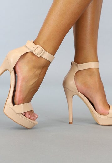OP=OP! Nude Stiletto Sandaletten met Plateau