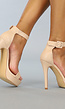Nude Sandaletten met Plateau