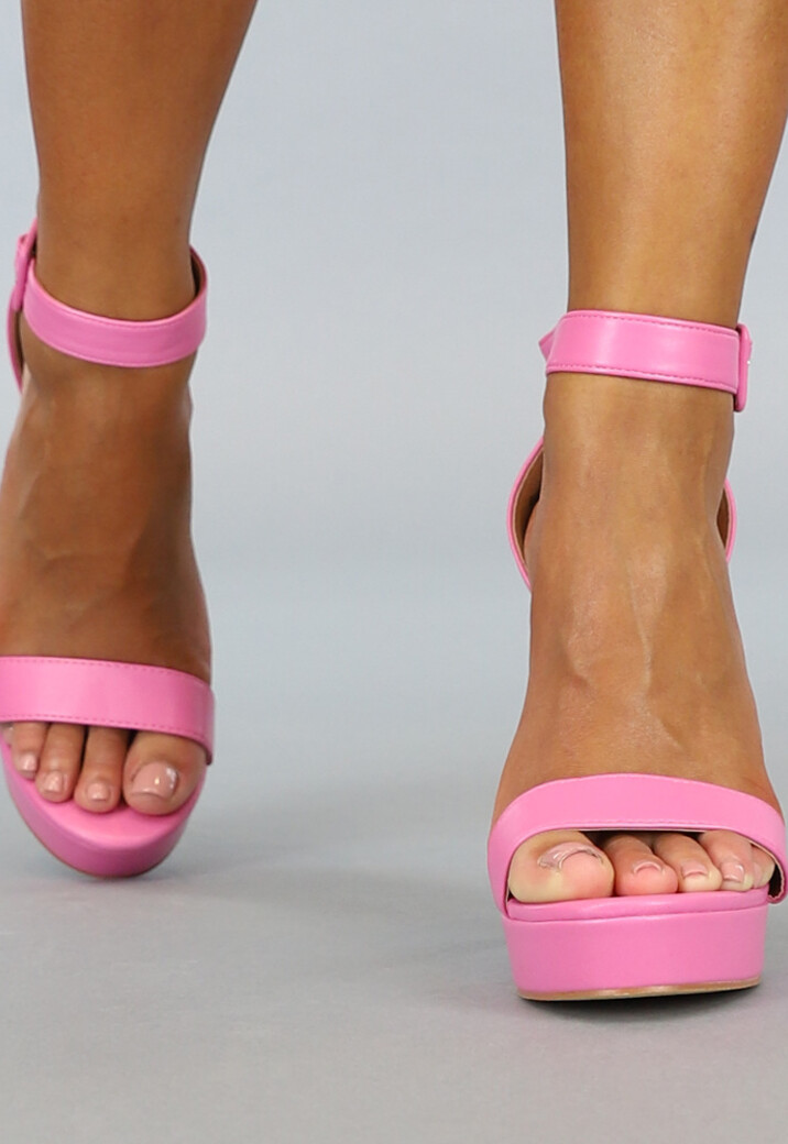 Roze Sandaletten met Plateau