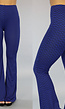 Stretchy Flared Legging Zigzag Blauw