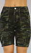 Cargo Jeans Camouflage Short Dames