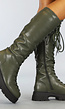 Hoge Groene Biker Boots